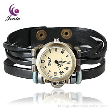 Jenia Watches Magnetic Bracelet Leather Cuff Braided Leather Bracelet